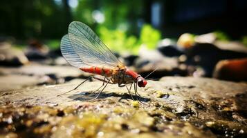 ai genererad Foto av lacewing på en jord. generativ ai