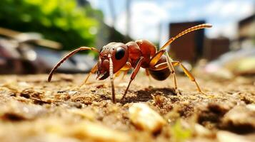 ai genererad Foto av citronella myra på en jord. generativ ai