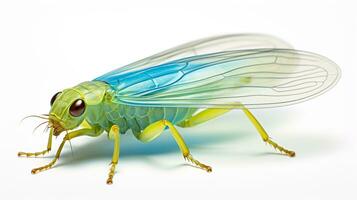 ai genererad Foto av leafhopper isolerat på vit bakgrund. generativ ai
