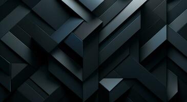 ai genererad abstrakt svart geometrisk geometrisk abstrakt mönster foto