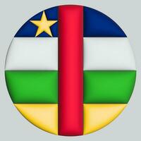 3d flagga av central afrikansk republik på cirkel foto