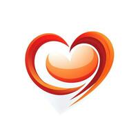 ai genererad belysande logotyp av en hjärta. generativ ai foto