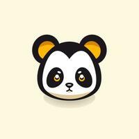 ai genererad tecknad serie logotyp av en panda huvud. generativ ai foto