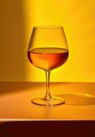 ai genererad glas av destillerad sprit eller vin foto