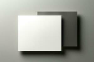 ai genererad design enkelhet tömma papper attrapp för företag presentation, tom mall foto