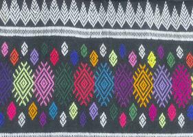 traditionell stam- etnisk mönster design, Kläder, mode texturerad bakgrund foto