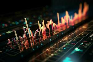 ai genererad marknadsföra dynamik företag Diagram, data, finansiera, stock, marknadsföring grafisk foto