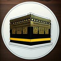 ai genererad islamic helig plats av kaaba. generativ ai foto