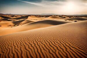 ai genererad de öken- landskap av de sahara öken- foto