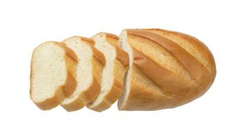 skivat bröd isolerad på vit bakgrund foto