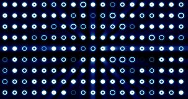 abstrakt bakgrund av ljus blå lysande ljus lökar från cirklar och prickar av energi magi disko vägg foto