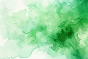 ai genererad grön bläck i vatten. bläck i vatten. bläck i vatten. abstrakt bakgrund, abstrakt grön vattenfärg bakgrund, ai genererad foto