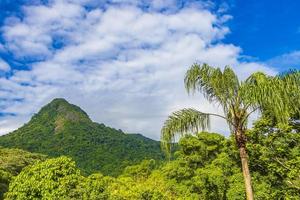 abraao mountain pico do papagaio med moln ilha grande brasilien. foto