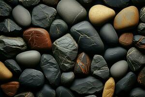 ai genererad sten inspirerad design sömlös mönster ställer ut de oländig skönhet av sten texturer foto