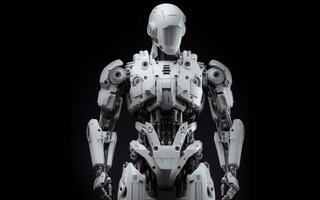 ai genererad humanoid robot, robot, modern teknologi robot industri artificiell intelligens ai foto
