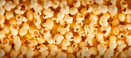 ai genererad popcorn i filma teater eller teater foto
