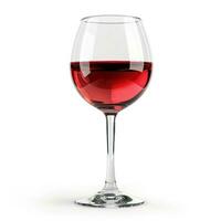 ai genererad vin glas isolerat på vit foto