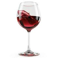 ai genererad vin glas isolerat på vit foto