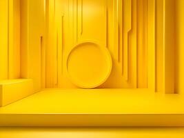 ai genererad tömma gul Färg textur mönster cement vägg studio bakgrund. Begagnade för presentation sommar Semester Produkter för försäljning uppkopplad. foto