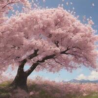 rosa körsbärsblomning foto