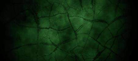 skrämmande mörkgrön dimmig sprucken vägg för bakgrund foto