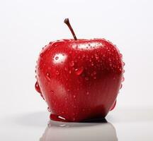 ai genererad röd äpple isolerat foto