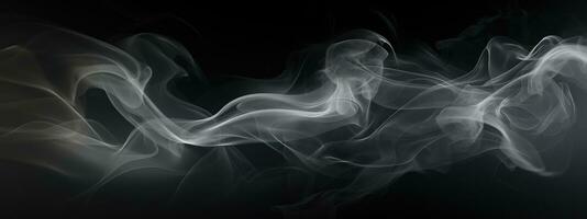 ai genererad en svart och vit rök av en mörk rum, brand och rök foto