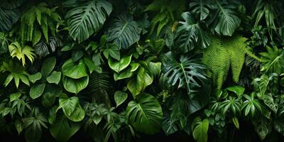 ai genererad tropisk lövverk, växter foto