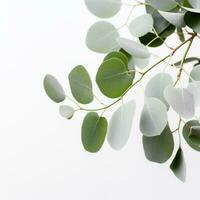 ai genererad eukalyptus växt på vit bakgrund, foto