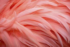 ai genererad flamingo fjäder bakgrund. ai genererad foto