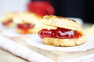 scone dessert närbild foto