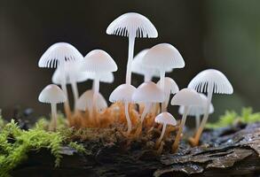 ai genererad hemimycena arter mairei. ai genererad. foto