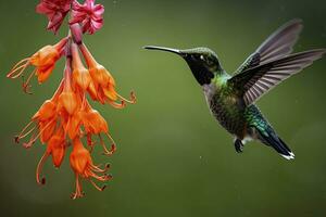 ai genererad kolibri i costa rica. ai genererad. foto