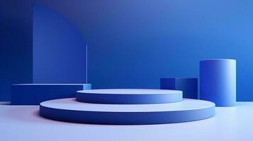 ai genererad 3d återges abstrakt tömma visa podium minimal scen för produkt visa presentation foto
