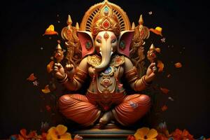 ai genererad skön herre ganesh ai genererad foto