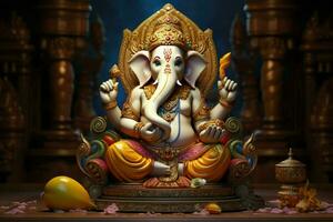 ai genererad skön herre ganesh ai genererad foto