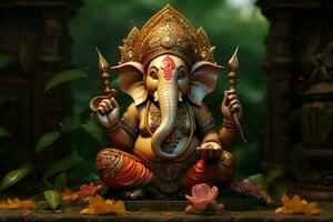 ai genererad skön herre ganesh ai genererad foto