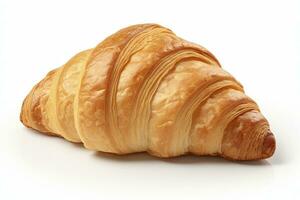 ai genererad croissant isolerat på vit bakgrund. ai genererad foto