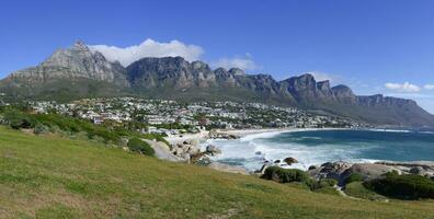 läger bukt förort, cape stad, söder afrika foto