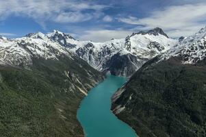 laguna san rafael nationell parkera, antenn se, aysen område, patagonien, chile foto