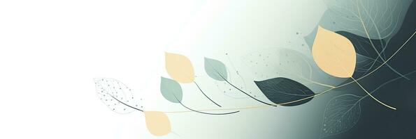 ai genererad minimalistisk abstrakt bakgrund med översikt löv. ai genererad foto