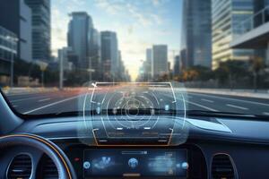 ai genererad modern smart bil teknologi intelligent foto