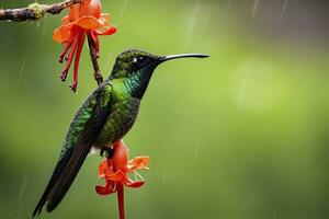 ai genererad kolibri i costa rica. ai genererad. foto