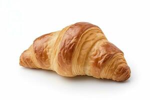 ai genererad croissant isolerat på vit bakgrund. ai genererad foto