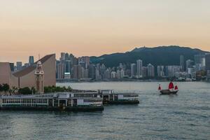 de klocka torn på de sydlig Strand av tsim sha tsui, Kowloon, hong kong, Kina foto