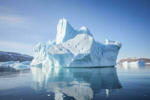 ai genererad isberg i grönland. ai genererad foto