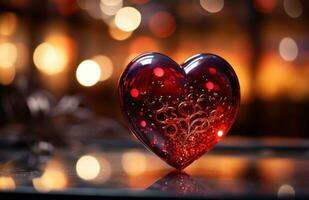 ai genererad de hjärta av liv i detta artikel är featured med röd hjärtan, foto