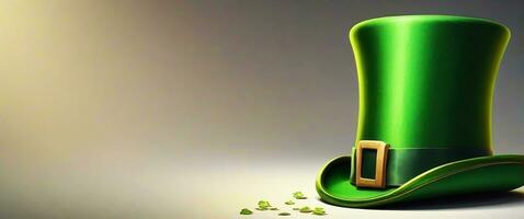 ai genererad smaragd- elegans grön topp hatt för st. Patricks dag foto