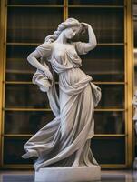 ai genererad marmor staty av en ballerina. generativ ai foto