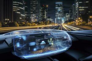 ai genererad modern smart bil teknologi intelligent systemet använder sig av foto